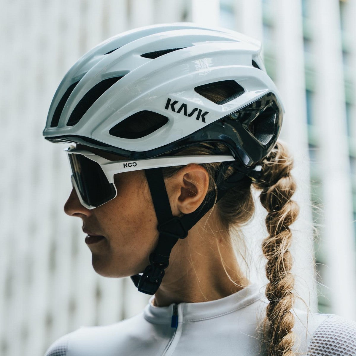 Casco de carretera KASK MOJITO CUBED BICOLOR Blanco/Negro