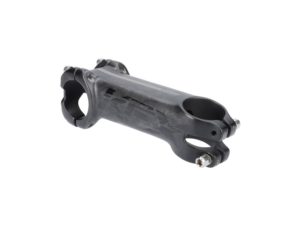 Potencia FSA KFX de carbono -12° gris — vista trasera en tres cuartos