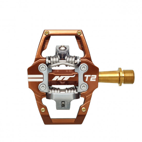 Pedales HT COMPONENTS T2 Titanium Bronze