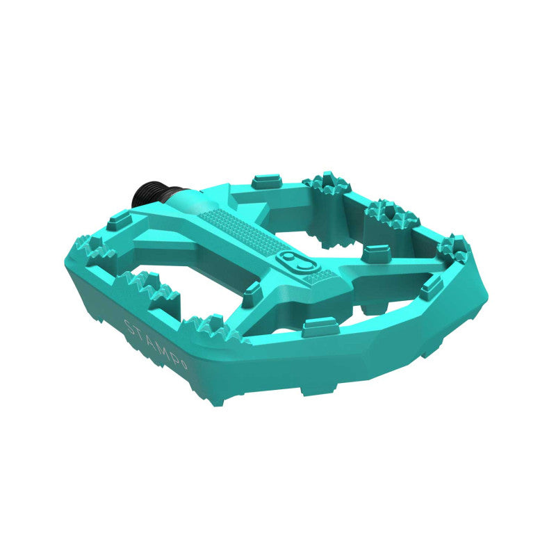 Pedales planos CRANKBROTHERS STAMP 0 Grande Turquesa