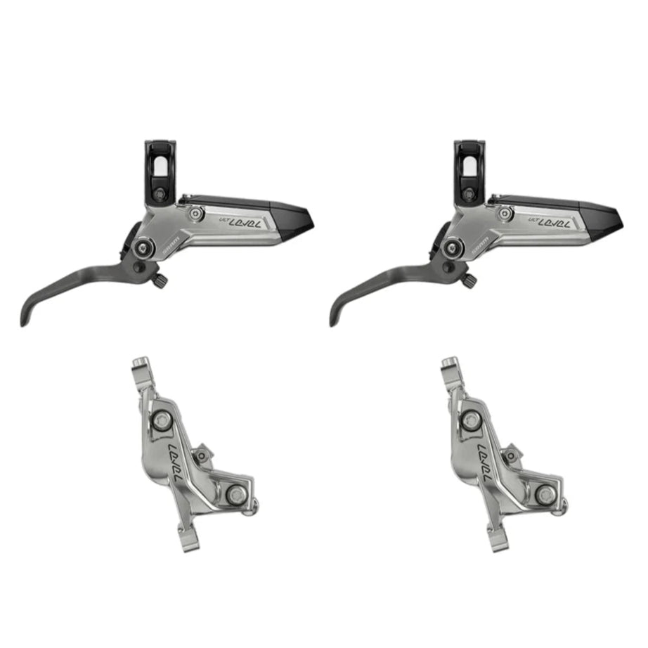 Par de frenos SRAM LEVEL ULTIMATE STEALTH de 4 pistones Silver
