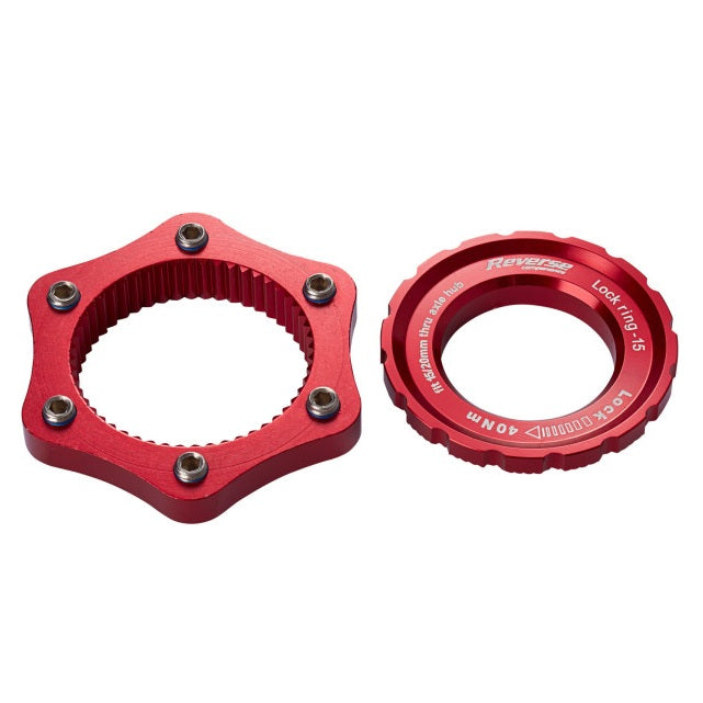 COMPONENTES DEL REVERSO Adaptador Centerlock Rojo