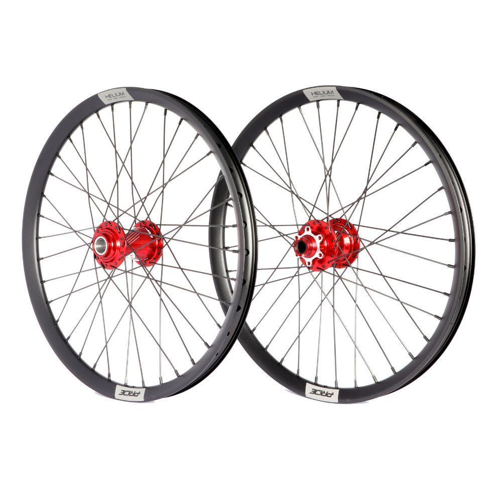 Par de Ruedas PIRDE 20" (406mm) Control V1 Helium M24 Ejes 20/10mm Rojo