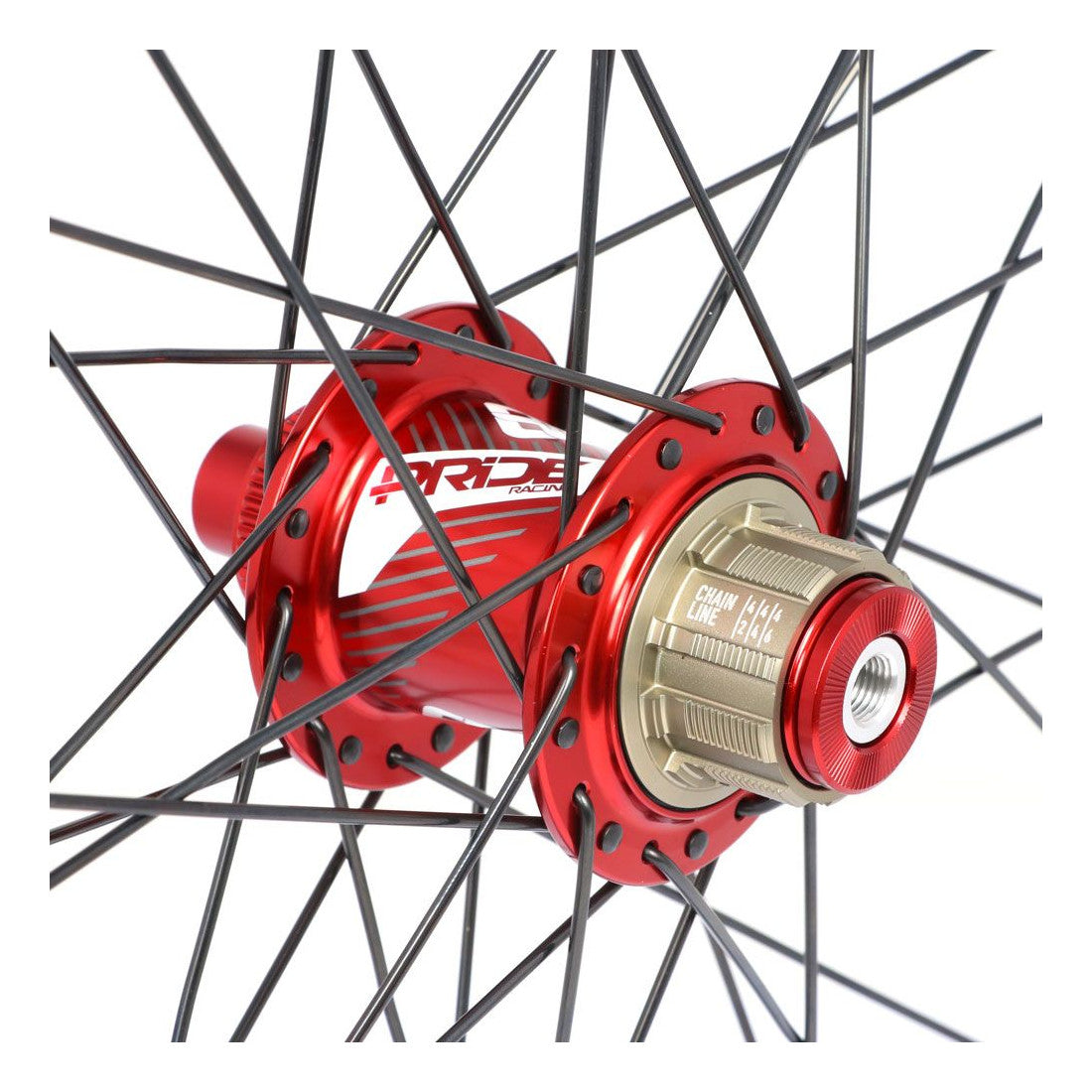 Par de Ruedas PRIDE 24" (507mm) Control V1 Disc Ejes 20/10mm Rojo