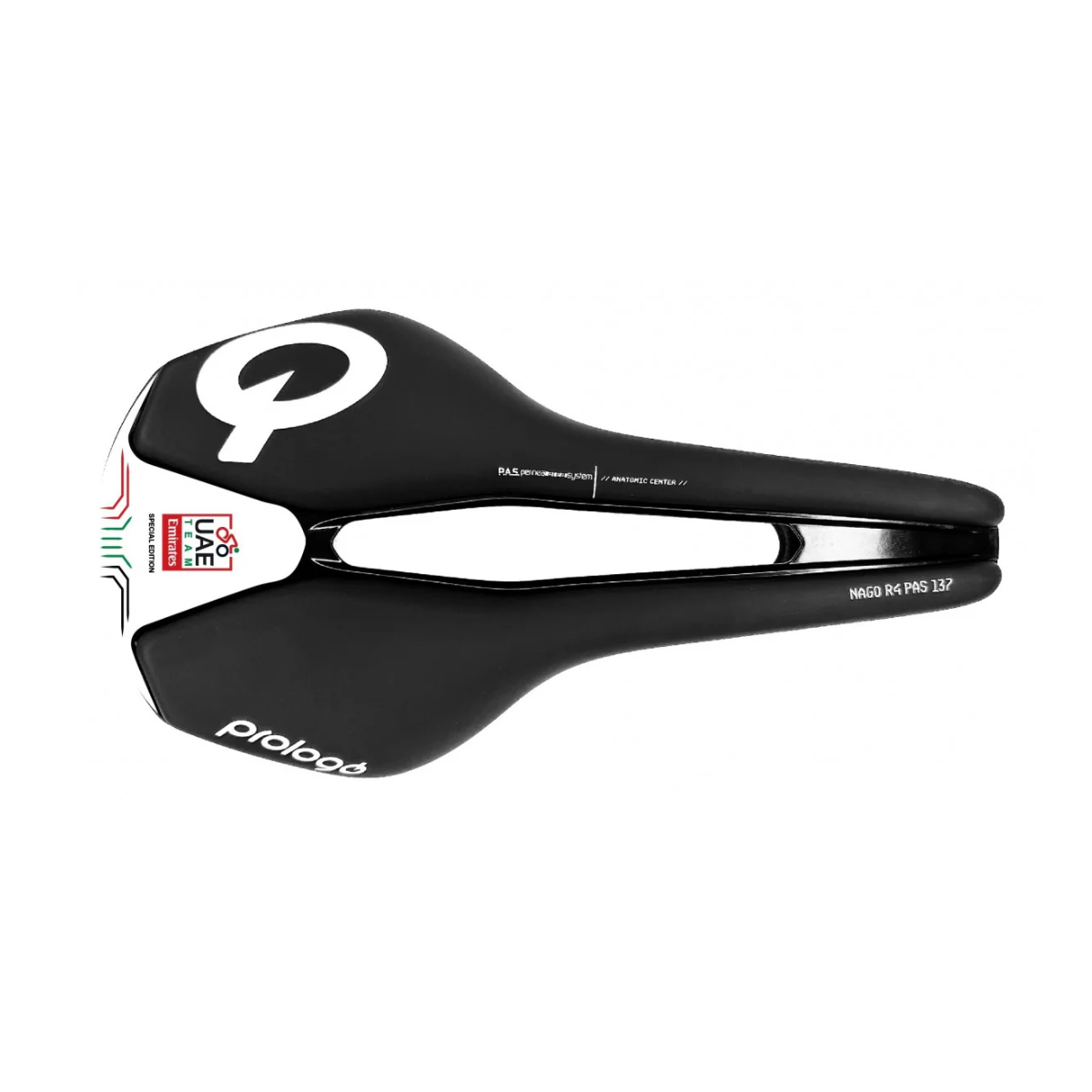 PROLOGO NAGO R4 PAS 137mm Sillín Nack Rails Negro/Blanco UAE