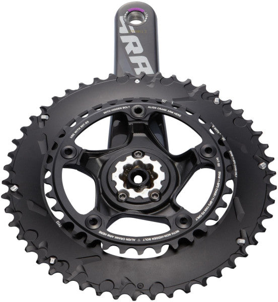Juego de bielas de 11 velocidades SRAM FORCE 22 BB30 de doble plato y BCD 110