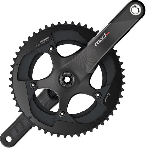 Bielas de doble plato de 11 velocidades SRAM RED BB386 negras