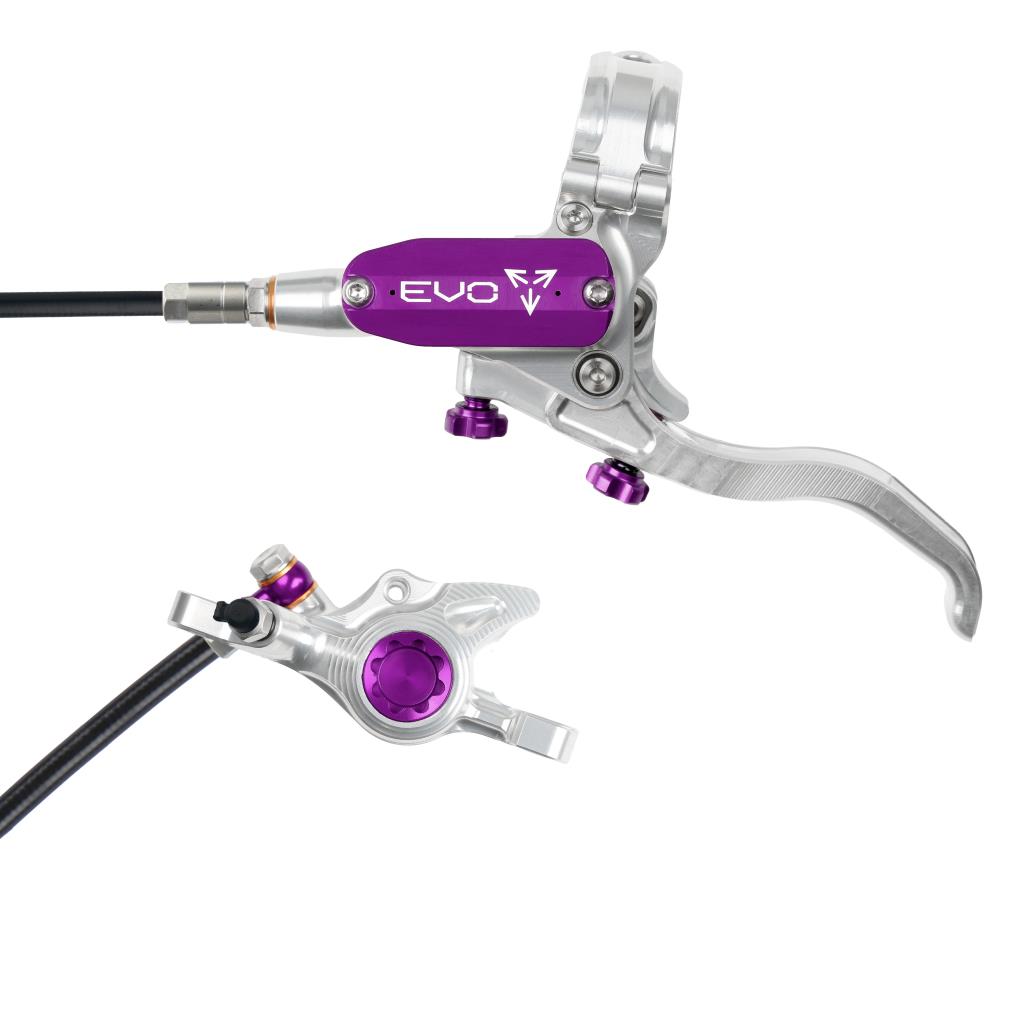 Freno delantero HOPE TECH 4 EVO X2 PM Plata/Violeta