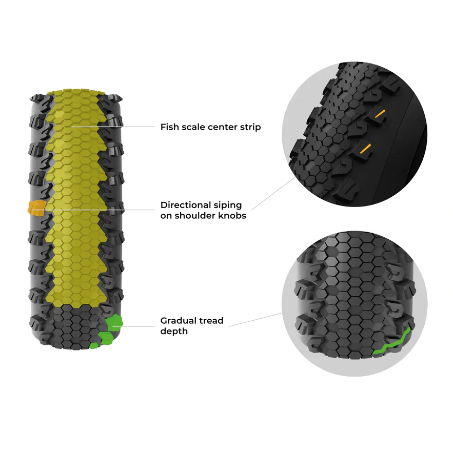 Neumático VITTORIA TERRENO XC RACE 29x2.25 Graphene/Silica Tubeless Ready Blando Negro