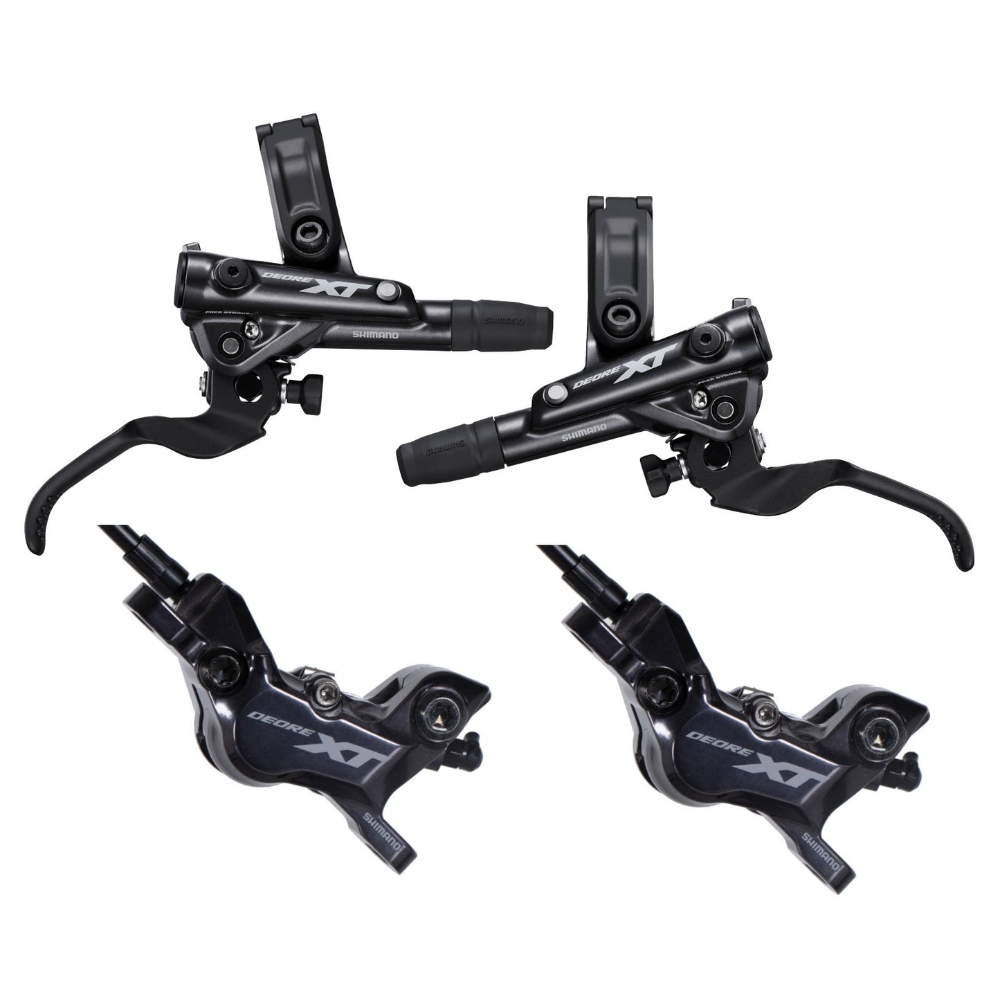 Par de frenos SHIMANO XT M8120 de 4 pistones sin discos