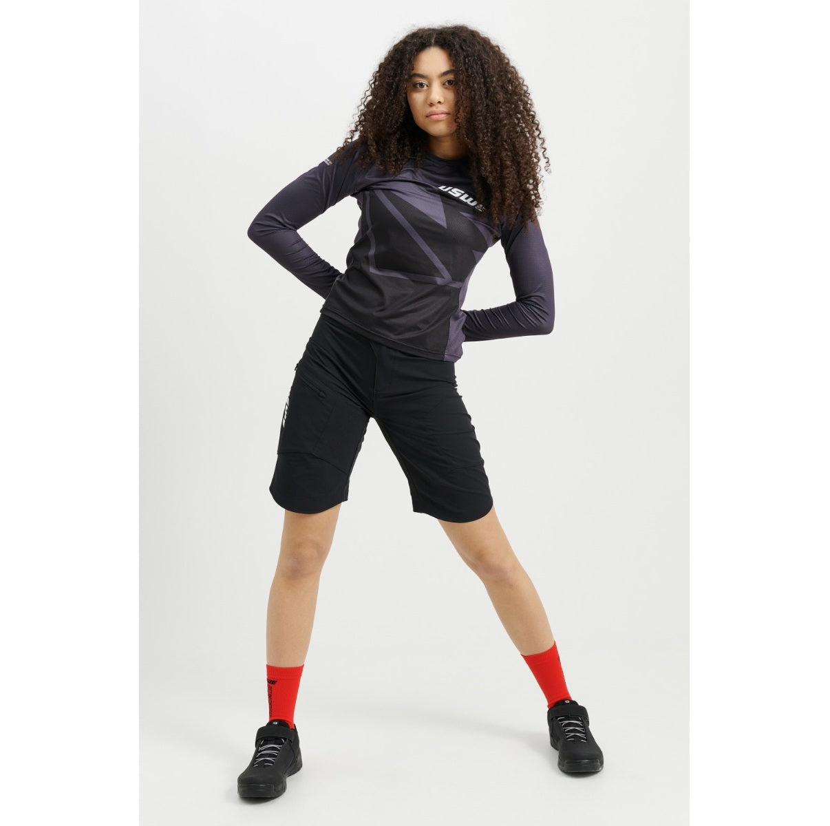 Pantalones Cortos USWE SKRUBB Mujer Negro