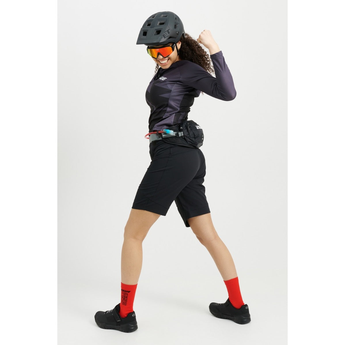 Maillot MTB USWE BERG Mujer Manga Larga Negro