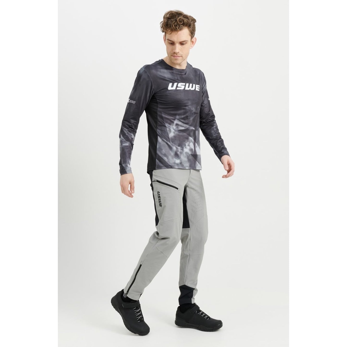 Maillot MTB USWE LUFTIG Manga Larga Negro