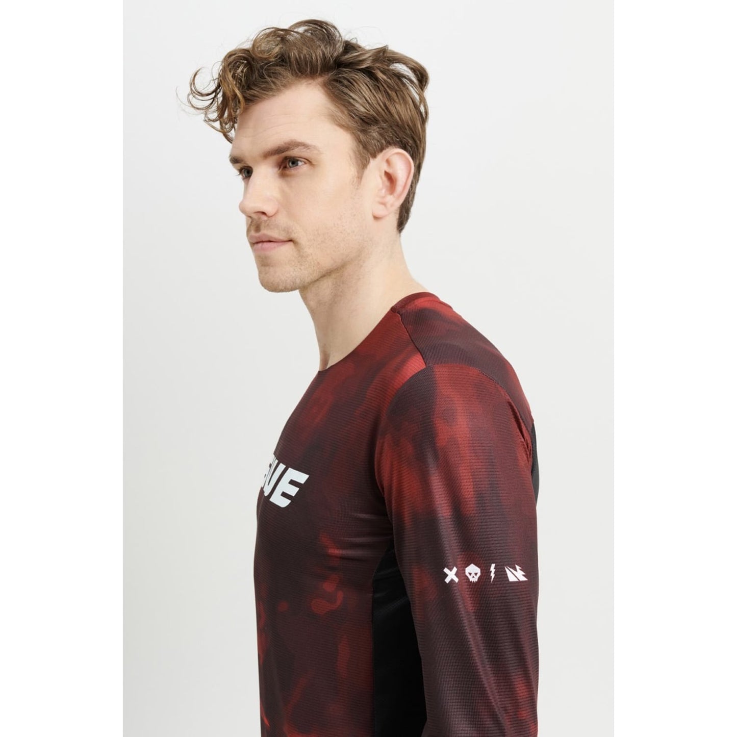 Maillot USWE LUFTIG MTB Manga Larga Rojo