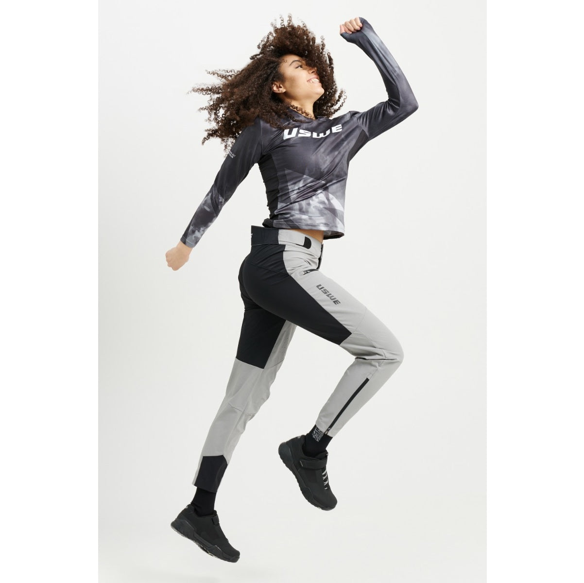 Maillot MTB USWE LUFTIG Mujer Manga Larga Negro