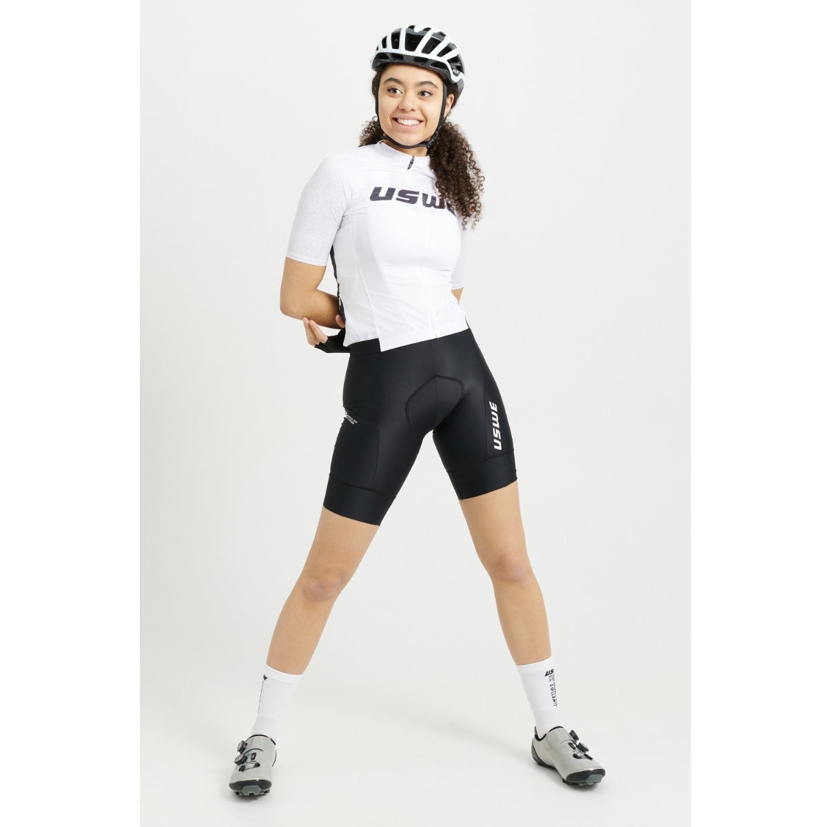 Maillot de manga corta USWE GRUS GRAVEL para mujer Blanco