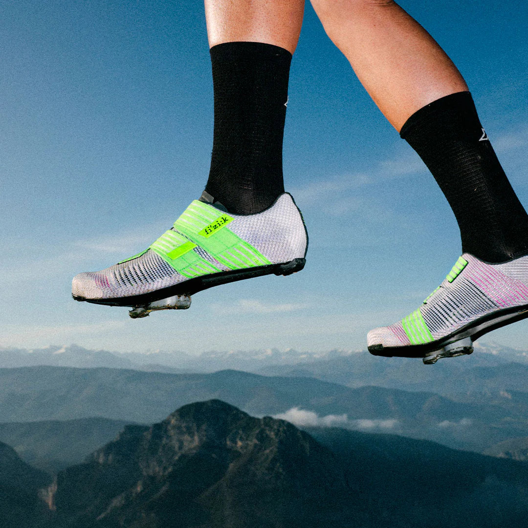 Zapatillas de carretera FIZIK VENTO POWERSTRAP R2 moradas/verdes