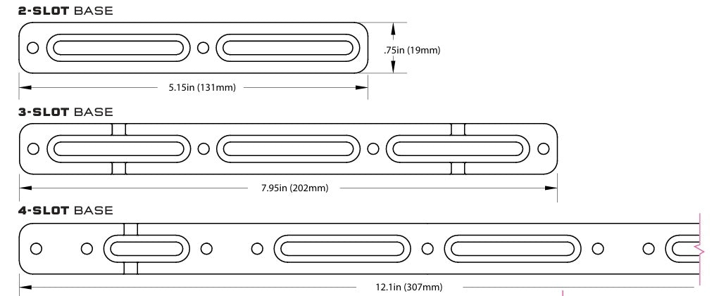 Base de montaje de 2 ranuras Wolf Tooth B-RAD