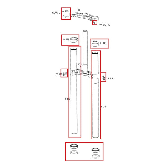 Kit de mejora para buzo ROCKSHOX BOXXER D1 (2024+)