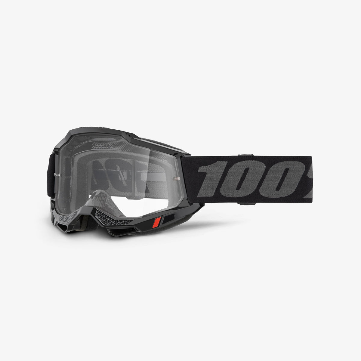 Gafas de máscara 100% ACCURI 2 negras/grises con lente transparente