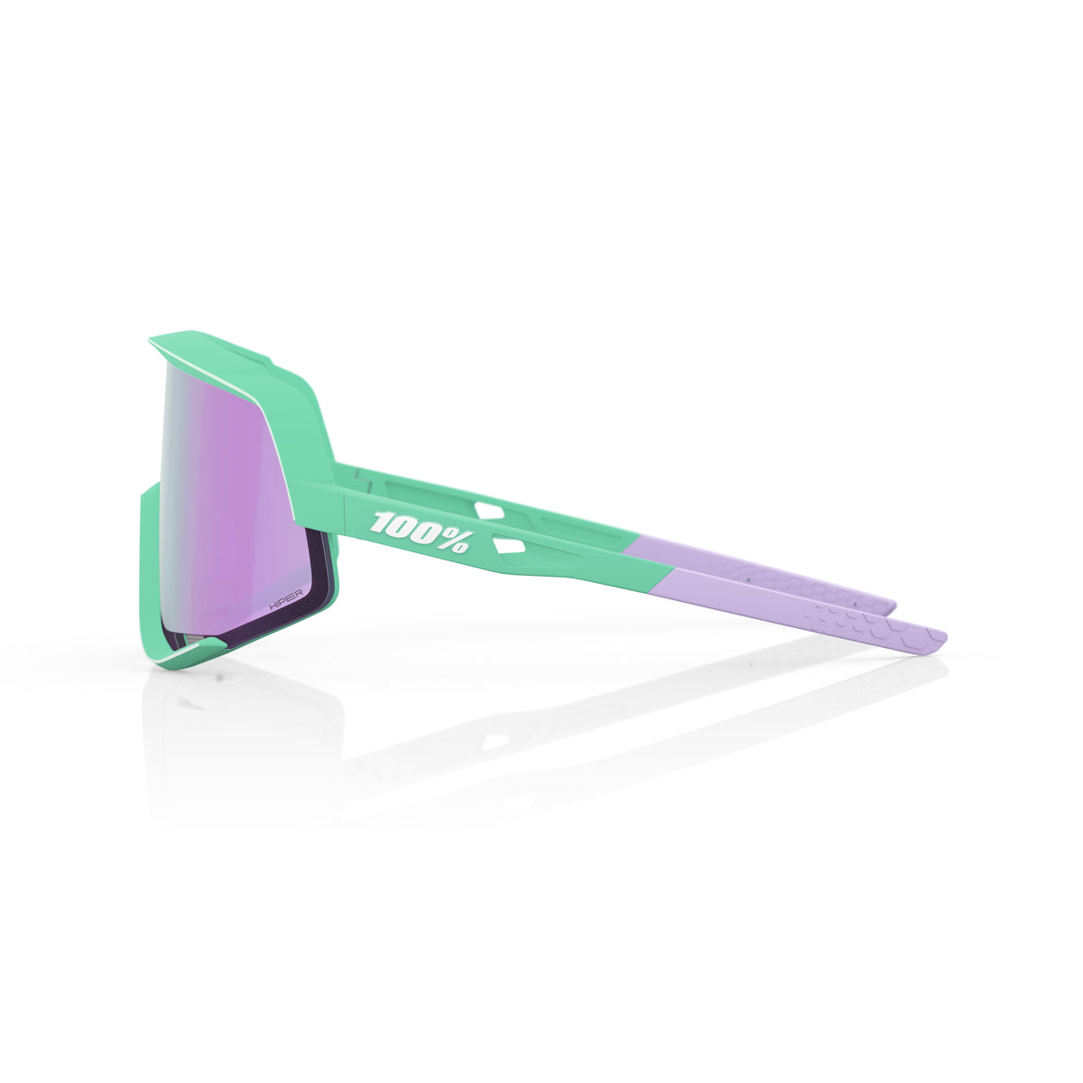 Gafas 100% GLENDALE Soft Tact Verde Menta Hiper Espejo Lavanda