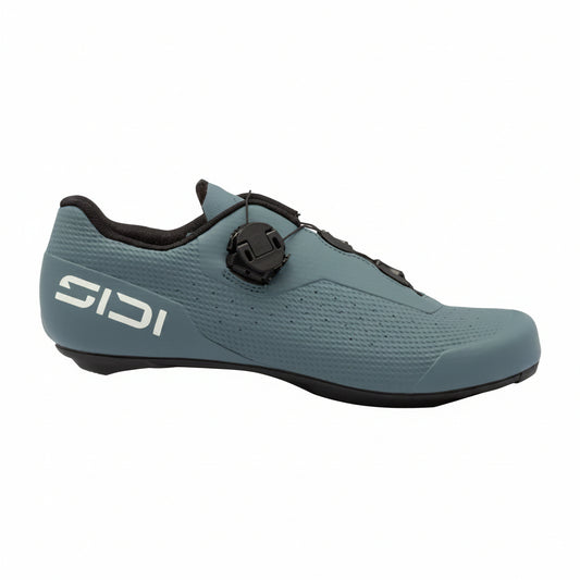 Zapatillas de carretera Sidi Fast 3 storm grey e ice white, vista de perfil exterior