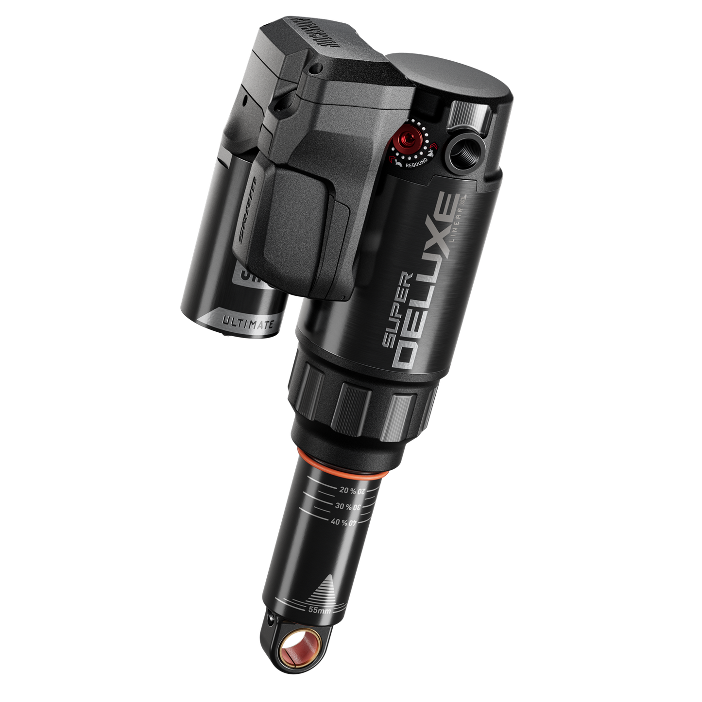 RS Super Deluxe Ultimate Flight Attendant - (185x55) LinearXLAir, TokenLoc3, Reb55/Comp37, Mid4-Lock6, HydrBottom Trunnion Std(8x40Battery,USB-C Charger)- D1 Trek Fuel EX 2023+