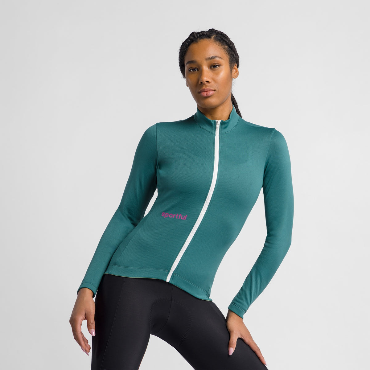 Maillot SPORTFUL CLÁSICO de mujer de manga larga verde