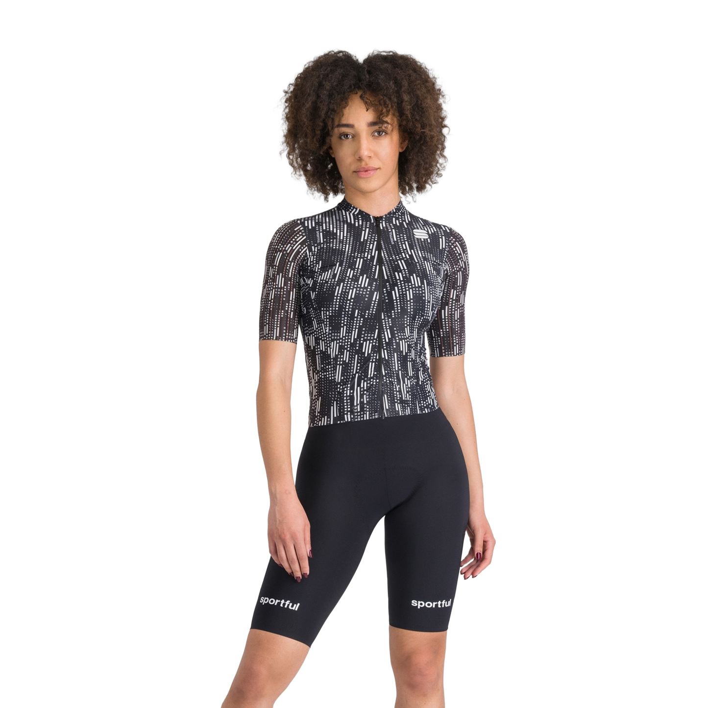 SPORTFUL G-SUIT Mujer Manga Corta Negro/Blanco