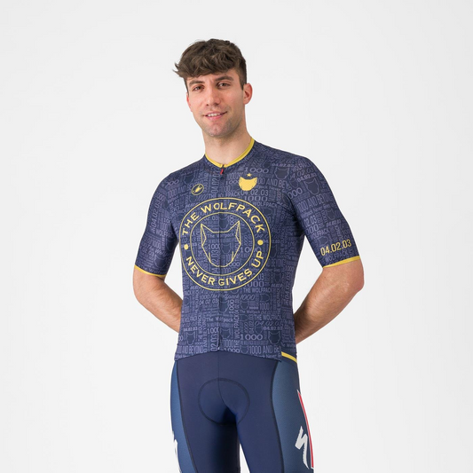 Maillot manga corta CASTELLI WOLFPACK 1000 VICTORY Azul marino