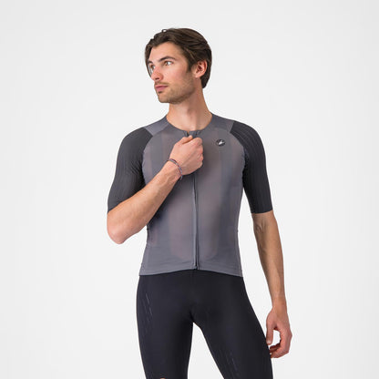 Maillot CASTELLI AERO RACE 8S Manga Corta Gris