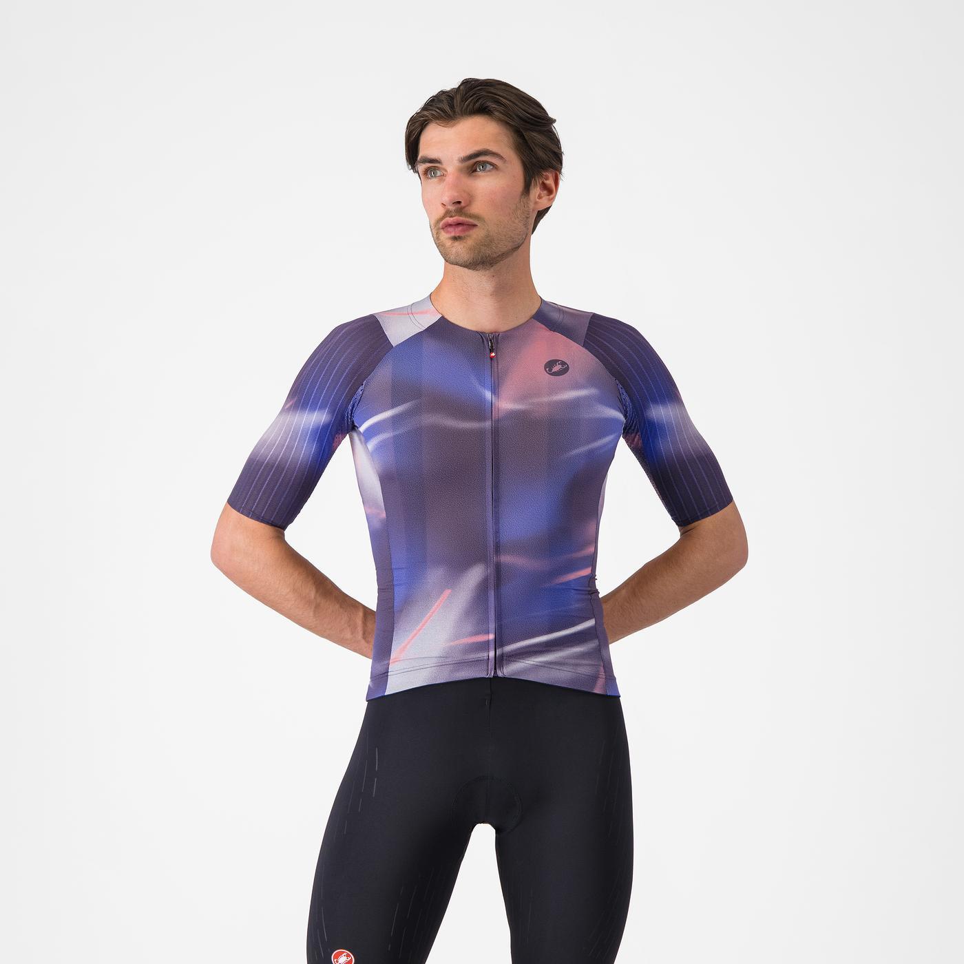 Maillot CASTELLI AERO RACE 8S de manga corta Morado