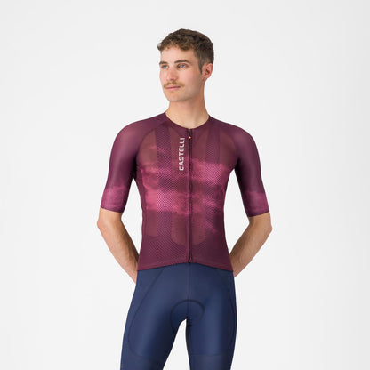 Maillot CASTELLI CLIMBER'S A/C Mangas Cortas Burdeos