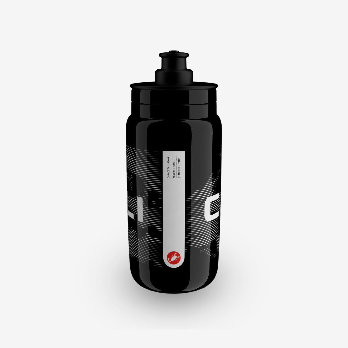 Botella de agua CASTELLI CLOUD (550ml) Negra
