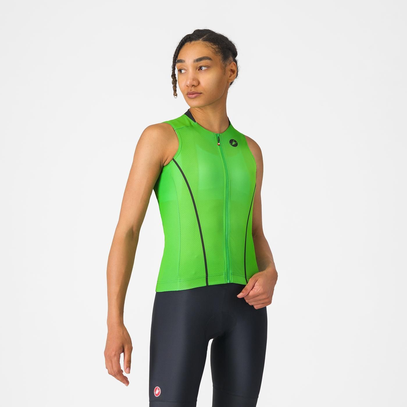 CASTELLI ANIMA FLOW Maillot sin mangas de mujer Verde