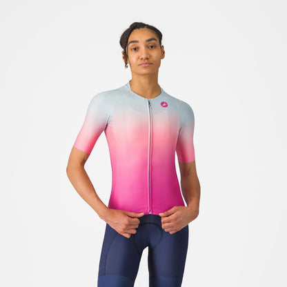 Maillot CASTELLI UPF Mujer Mangas Cortas Rosa