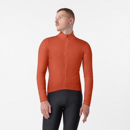 Maillot CASTELLI COMPETIZIONE THERMAL Mangas Largas Paprika