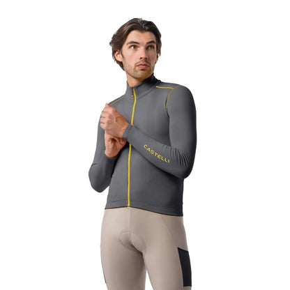 Maillot de manga larga CASTELLI UNLIMITED TRAIL 2 Gris/Mango Mojito