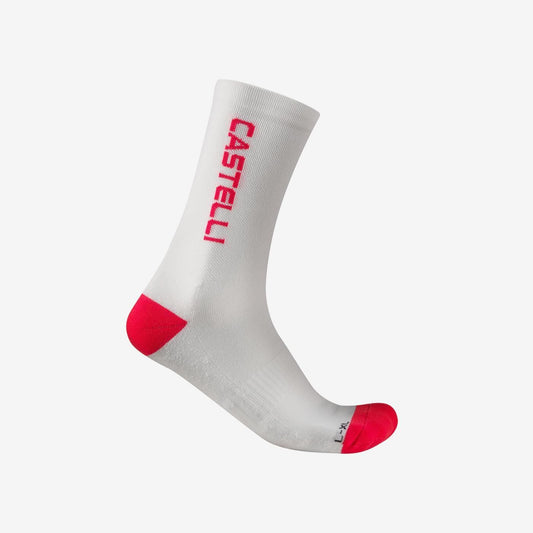 Calcetines CASTELLI SWEETSPOT 20 THERMAL Marfil/Rojo