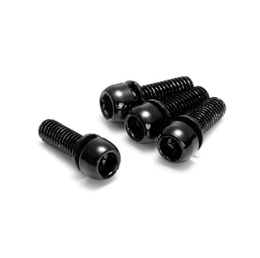 Juego de 4 tornillos de fijación de estribo REVERSE M6 x 18 mm Negro