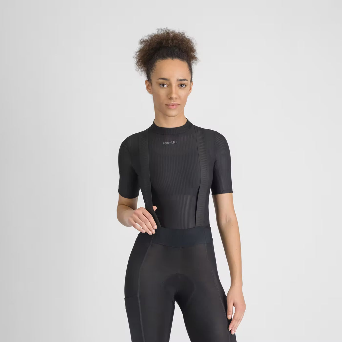 Camiseta interior SPORTFUL de invierno de manga corta para mujer negra