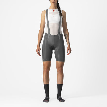 Culote Corto con Tirantes CASTELLI FREE AERO RC W Mujer Gris