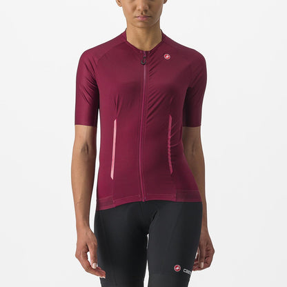 Maillot CASTELLI ENDURANCE W Mujer Mangas Cortas Burdeos