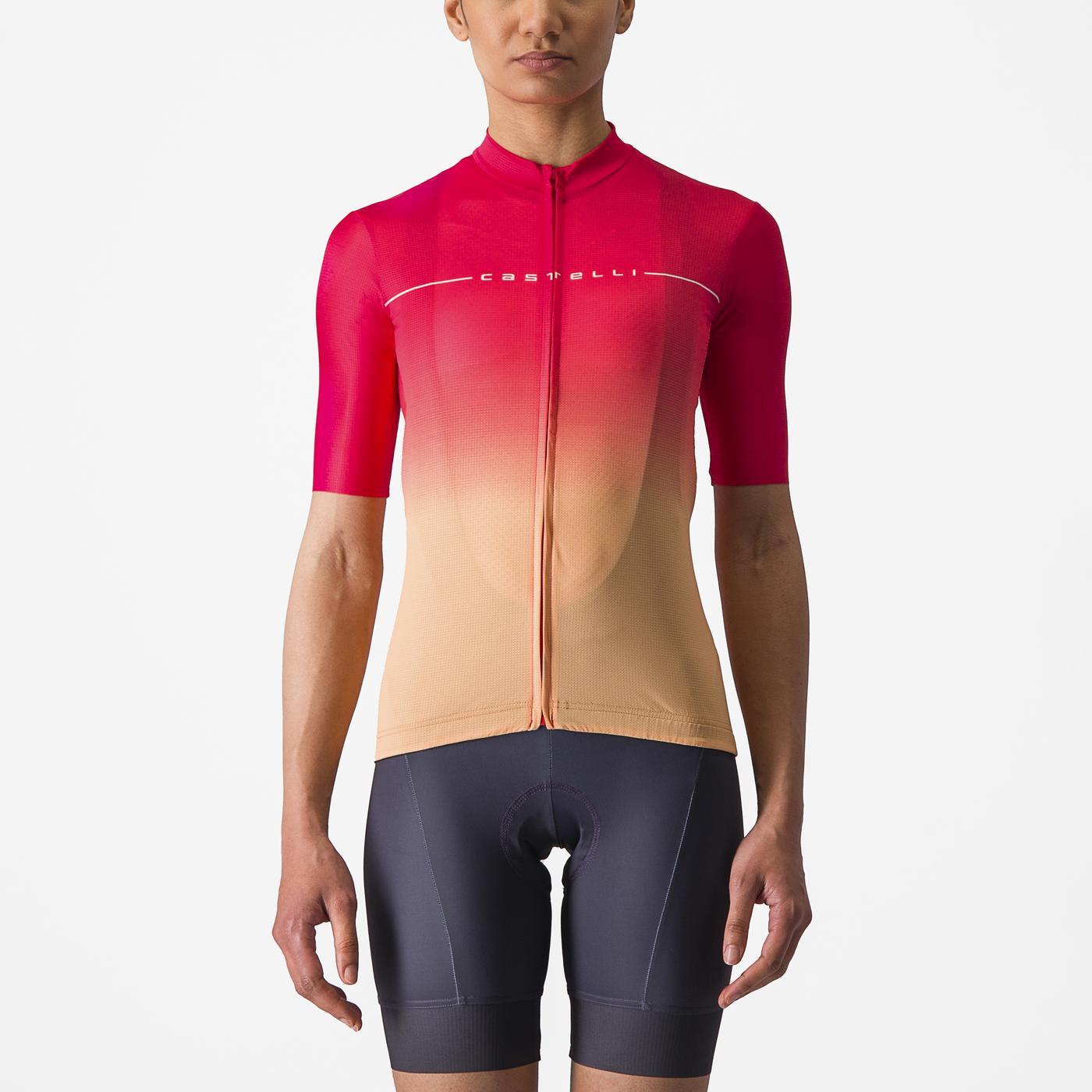 Maillot de manga corta CASTELLI SALITA Mujer Rosa/Naranja