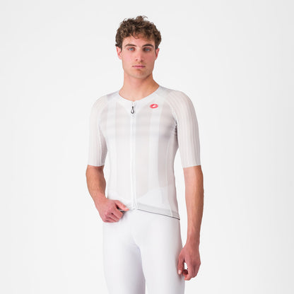 Maillot CASTELLI AERO RACE 8S Mangas Cortas Blanco