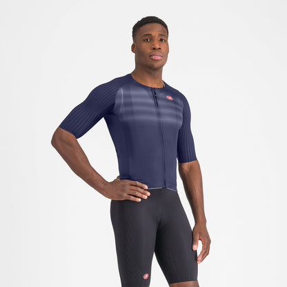 Maillot CASTELLI AERO RACE 8S Manga Corta Marino