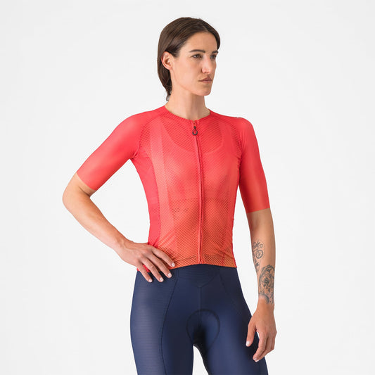 Maillot CASTELLI CLIMBER'S A/C de manga corta Hibiscus para mujer