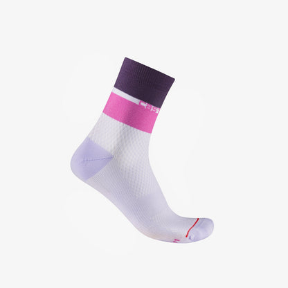 Calcetines CASTELLI ELEGANTE 12 Mujer Blanco/Violeta