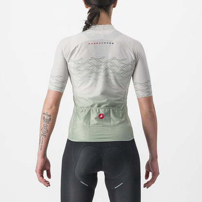 Maillot CASTELLI CLIMBER'S 2.0 W Mujer Mangas Cortas Gris/Verde