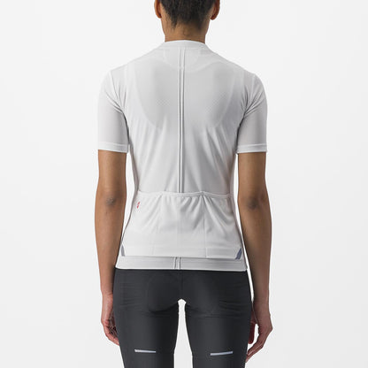 Maillot CASTELLI ANIMA 4 Mujer Mangas Cortas Blanco